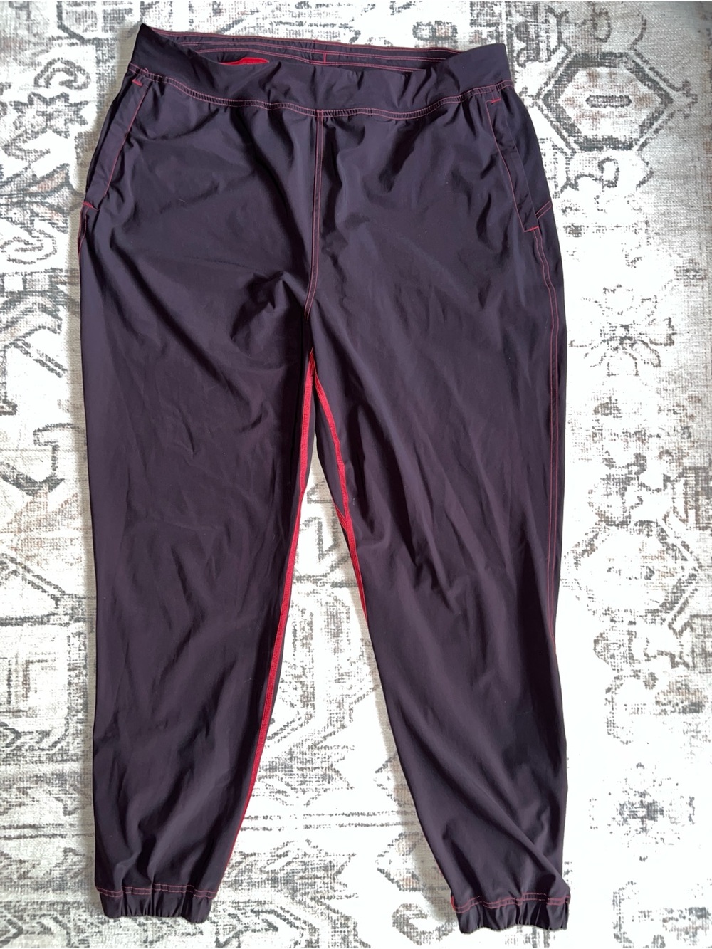 lululemon athletica Adapted Jogger Pants Burgundy with red